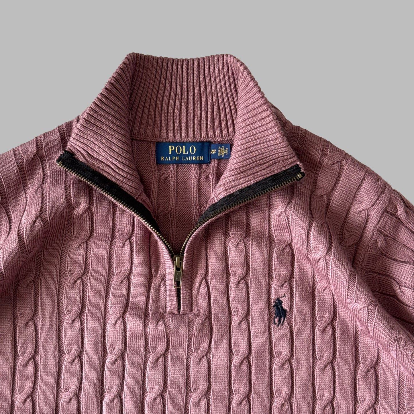 Ralph Lauren Cable Knit Quarter Zip - X-Large