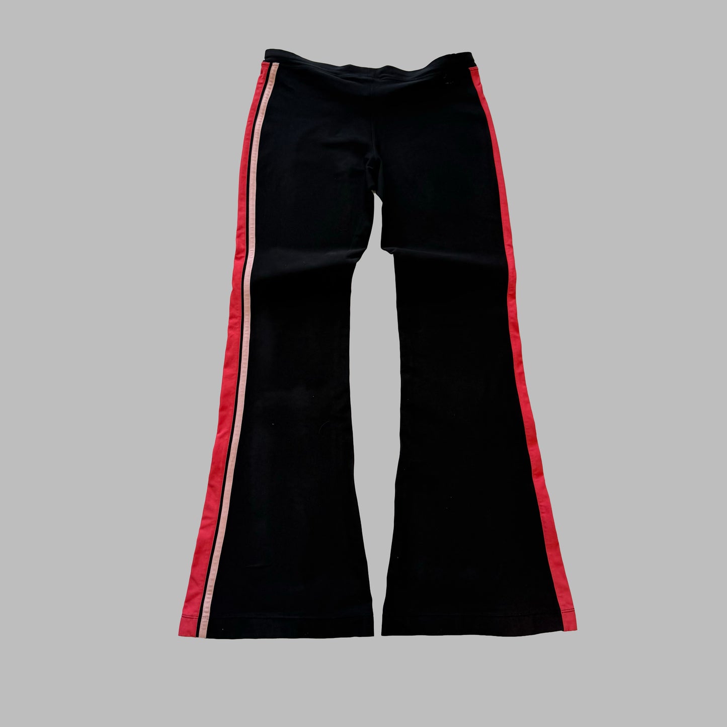Y2K Nike Striped Activewear Flared Pants - M