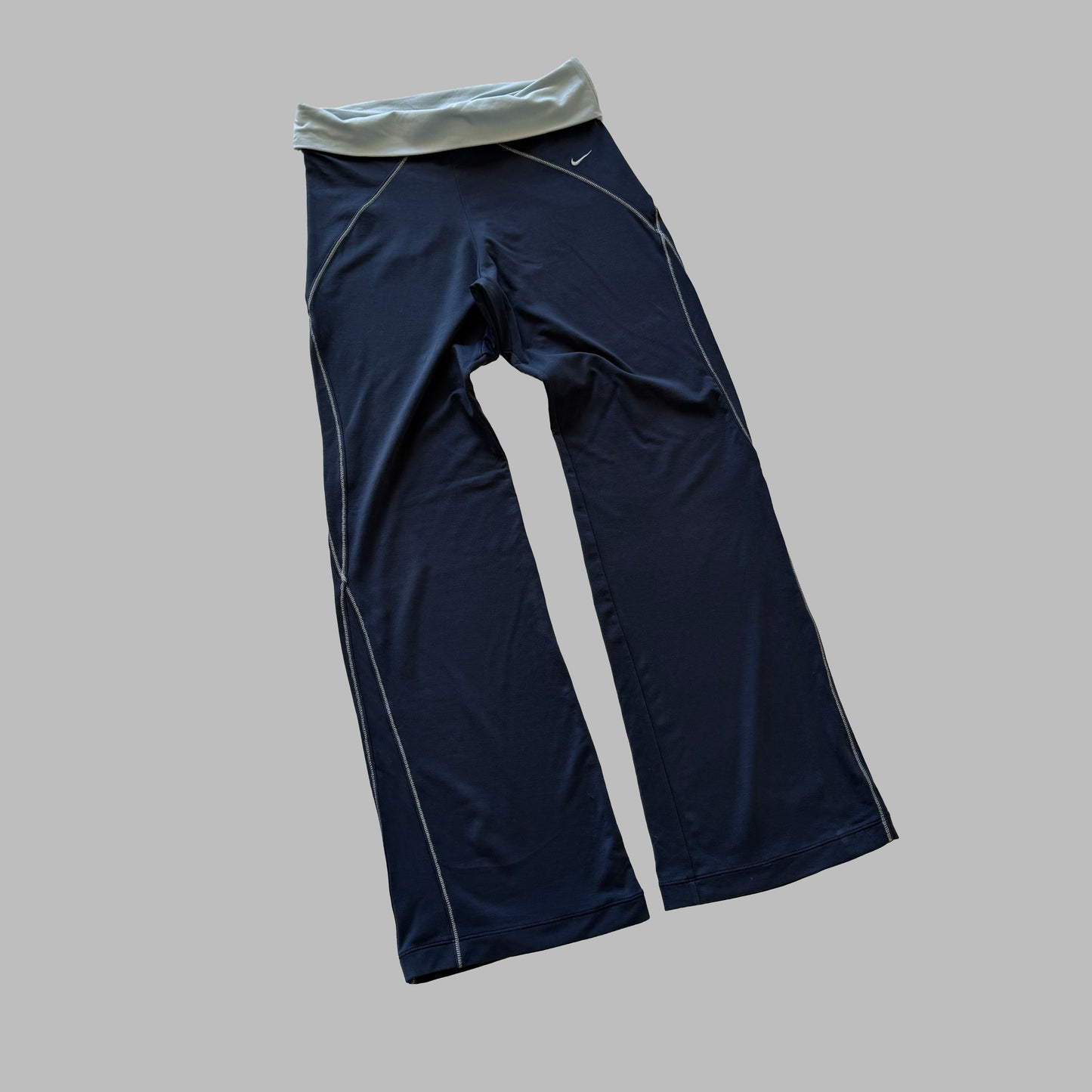 Y2K Nike Fold-over Flared Activewear Pants - S