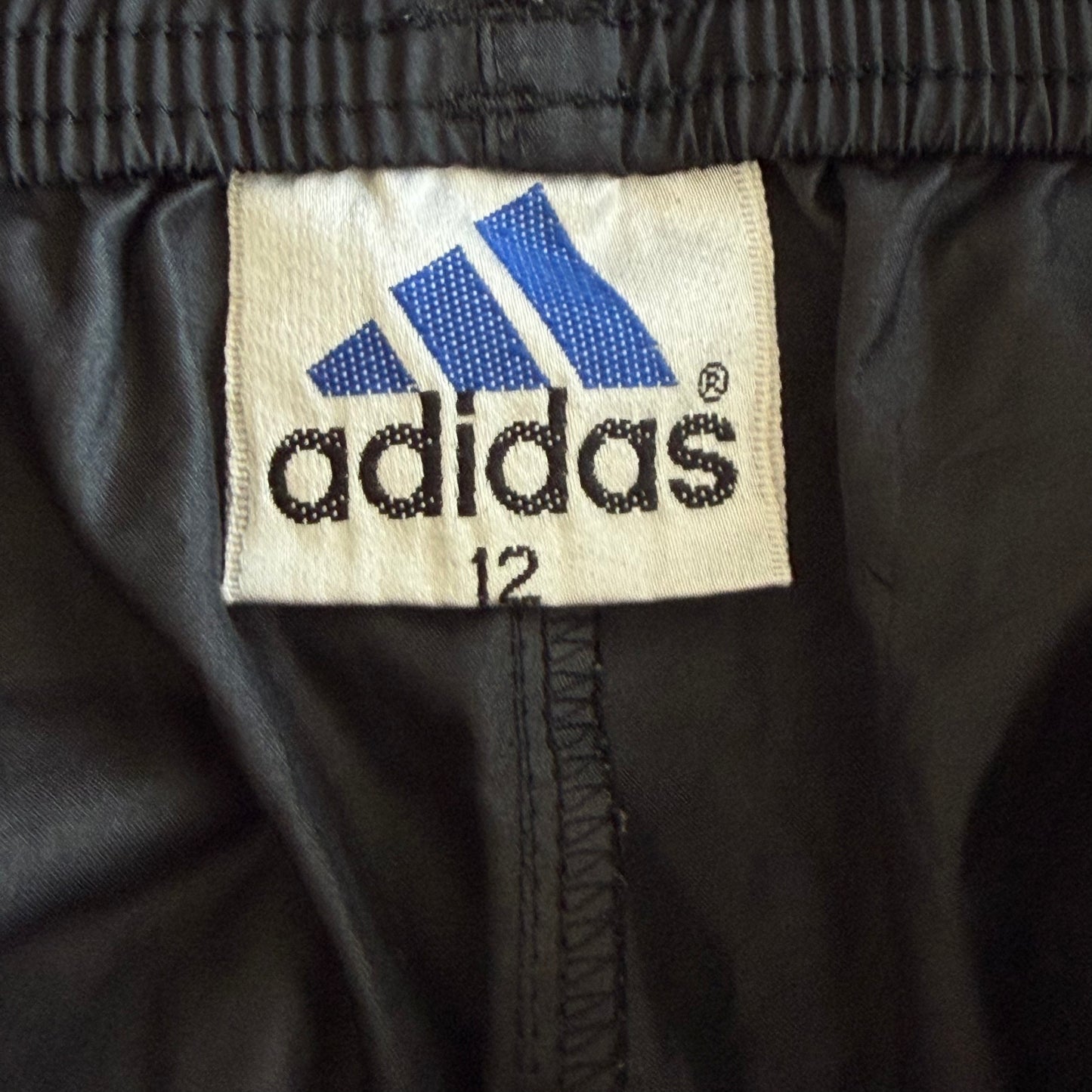 90s Adidas Three Stripe Popper Track Pants - M