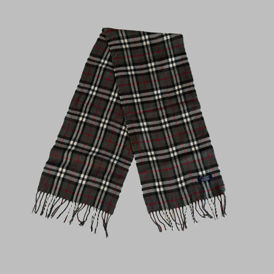 Y2K Burberry Lambswool Check Scarf