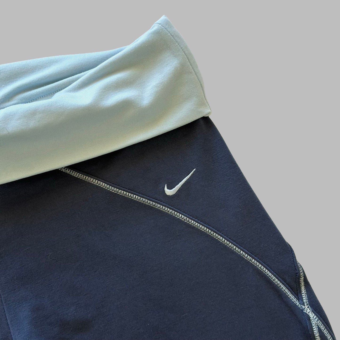 Y2K Nike Fold-over Flared Activewear Pants - S