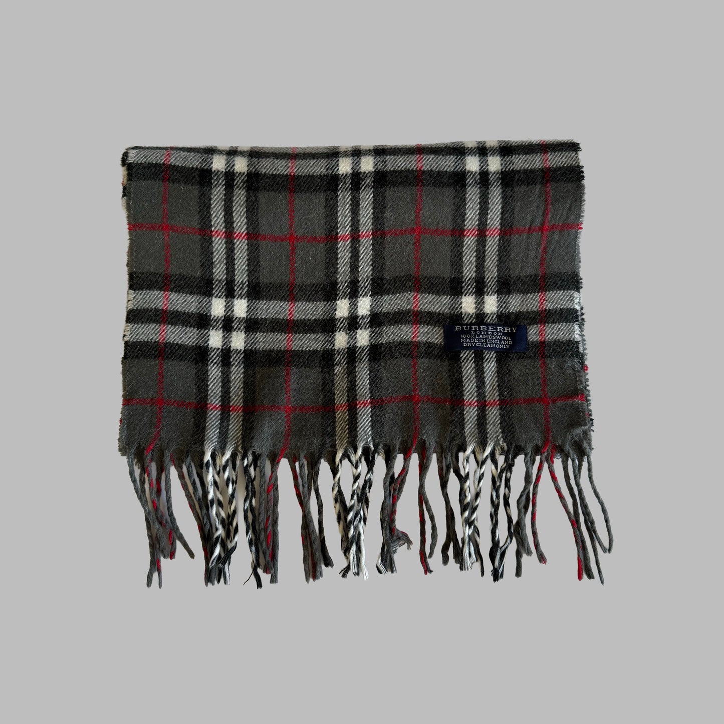 Y2K Burberry Lambswool Check Scarf