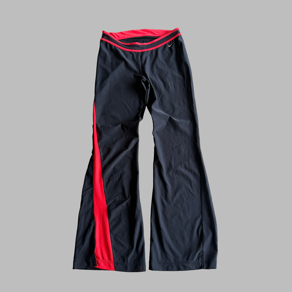 Y2K Nike Striped Flared Activewear Pants - S