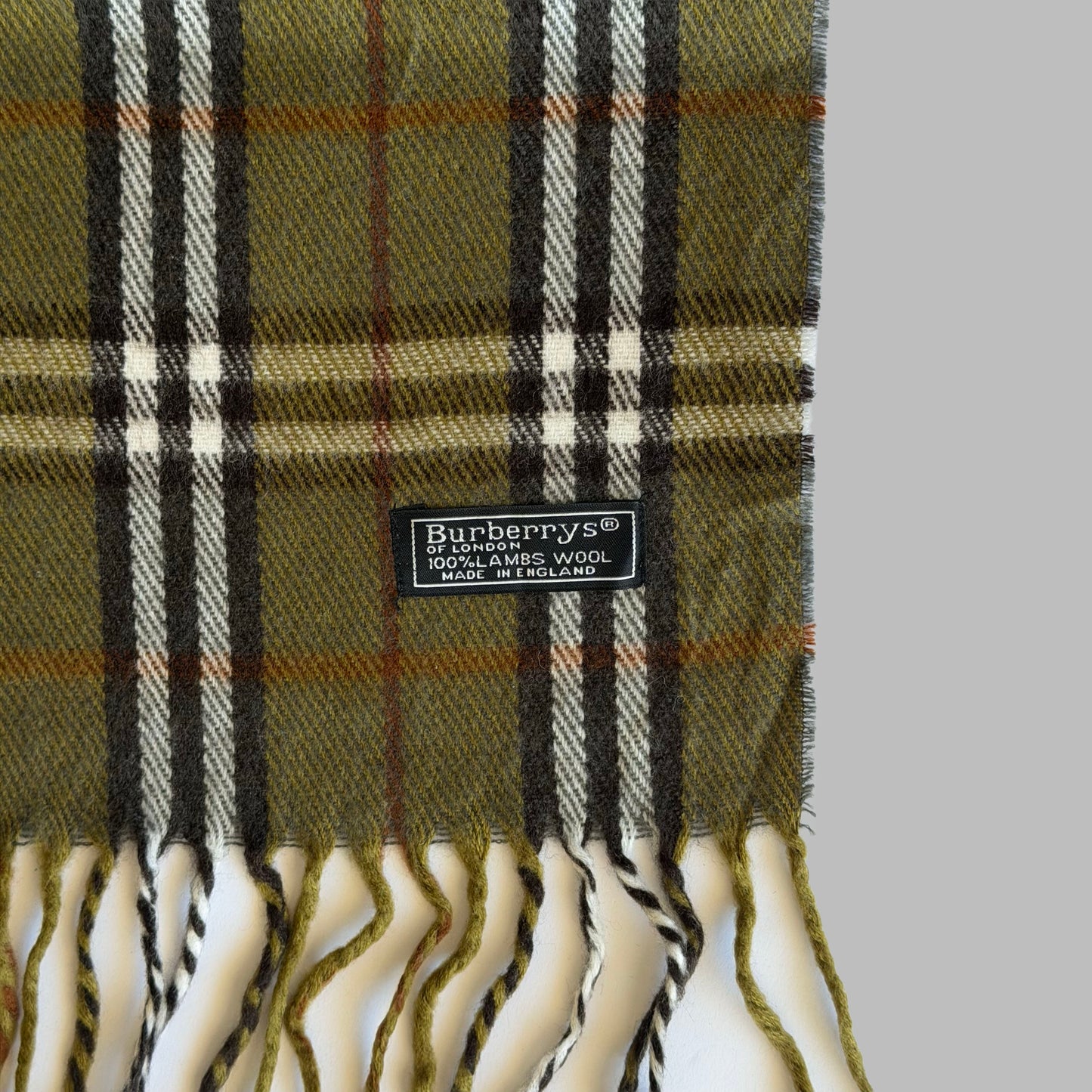 90s Burberry Lambswool Check Scarf