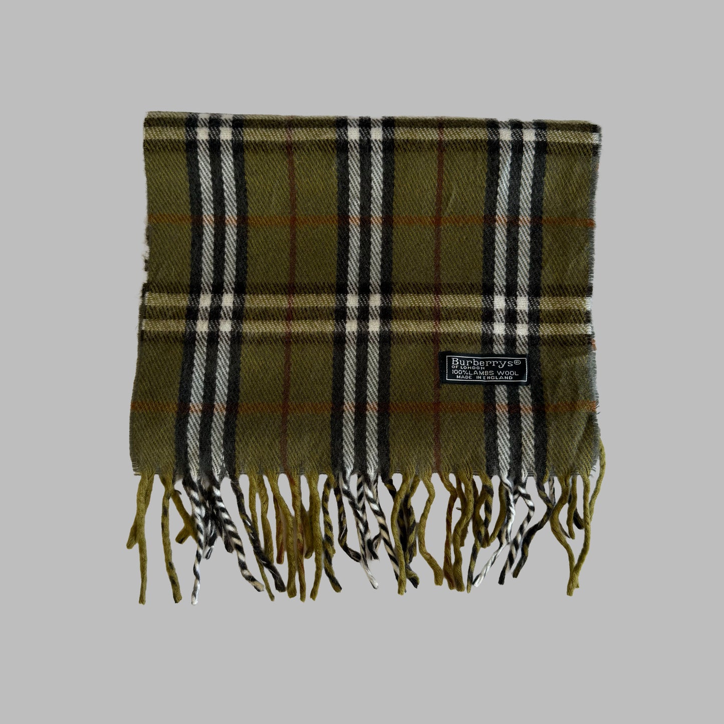 90s Burberry Lambswool Check Scarf