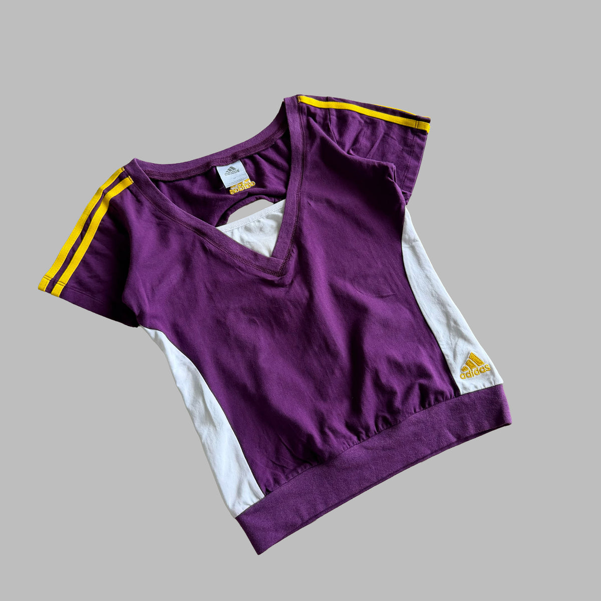 Y2K Adidas Three Stripe Layered Activewear Top - S/M