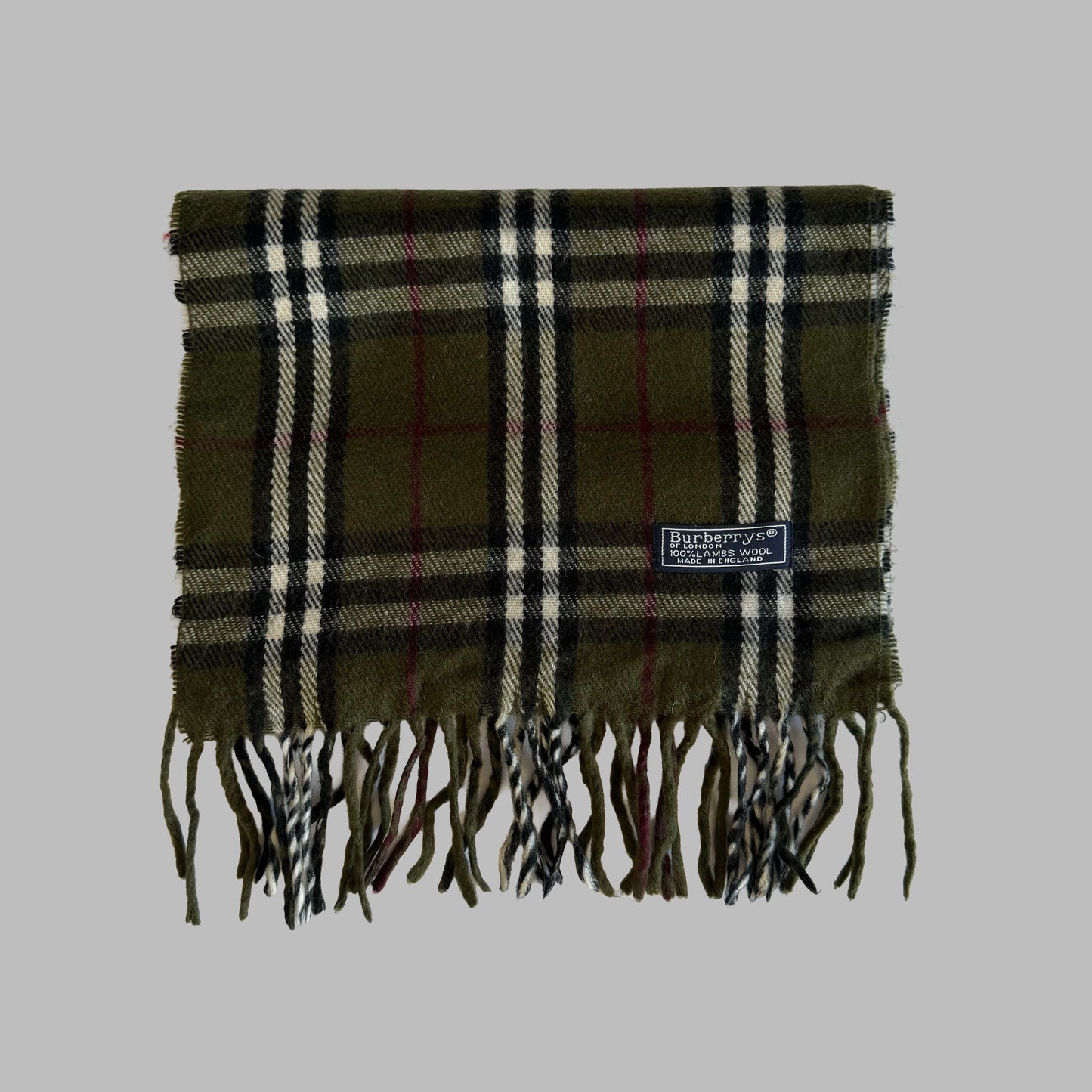 90s Burberry Lambswool Check Scarf