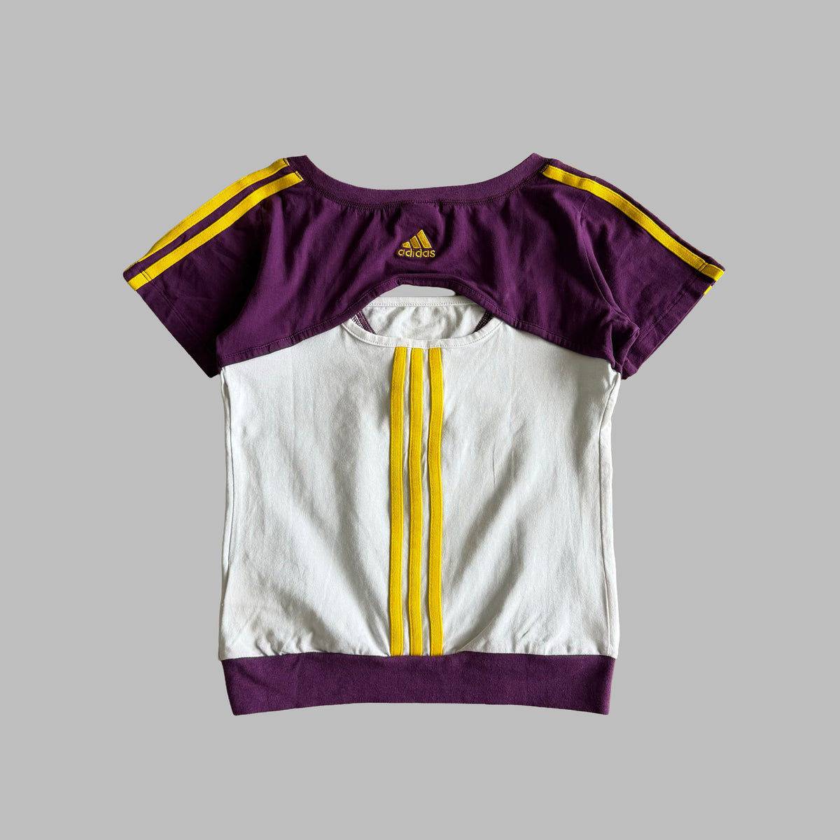 Y2K Adidas Three Stripe Layered Activewear Top - S/M
