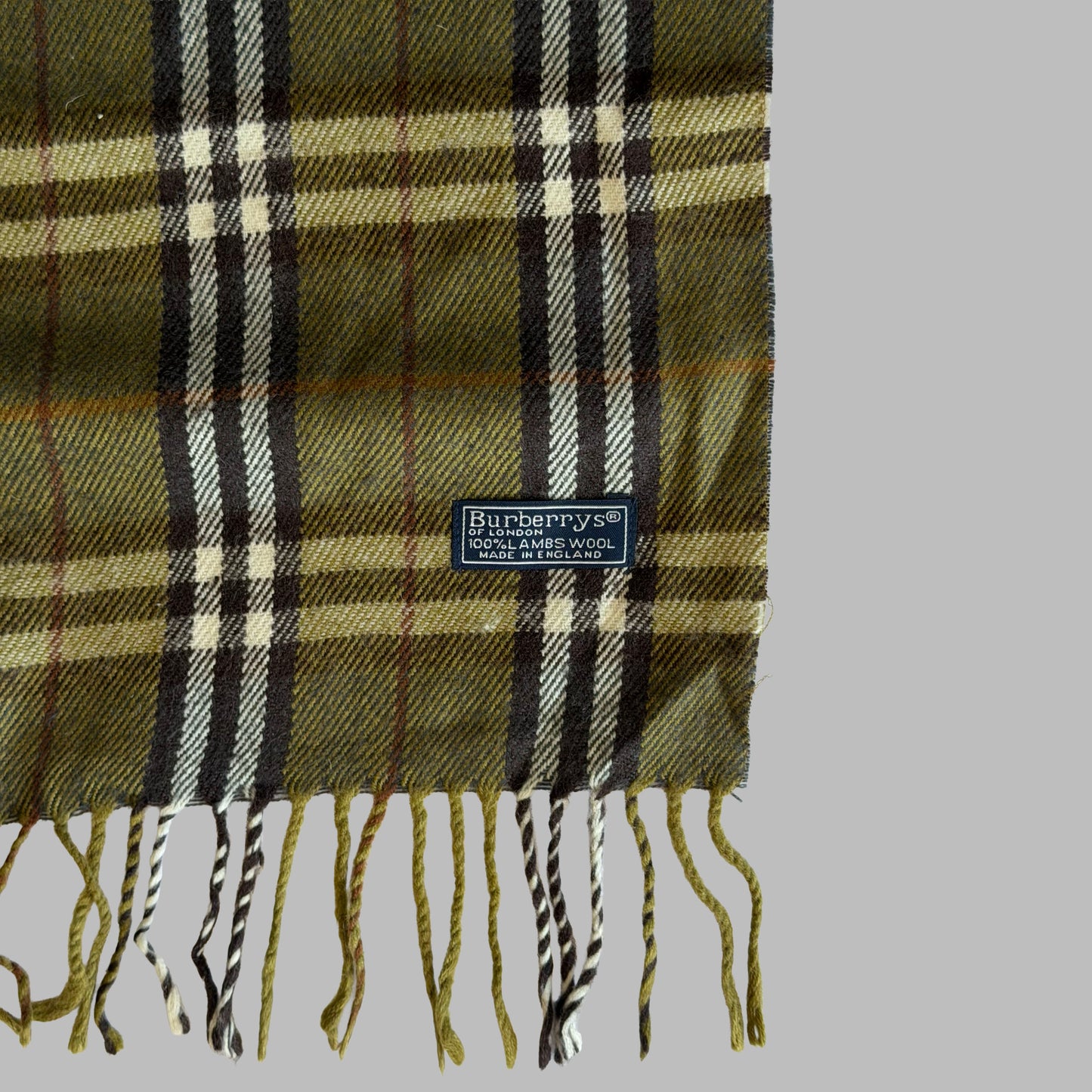 90s Burberry Lambswool Check Scarf