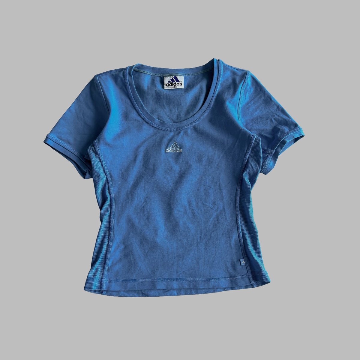90s Adidas Mesh Panelled Baby Tee - M