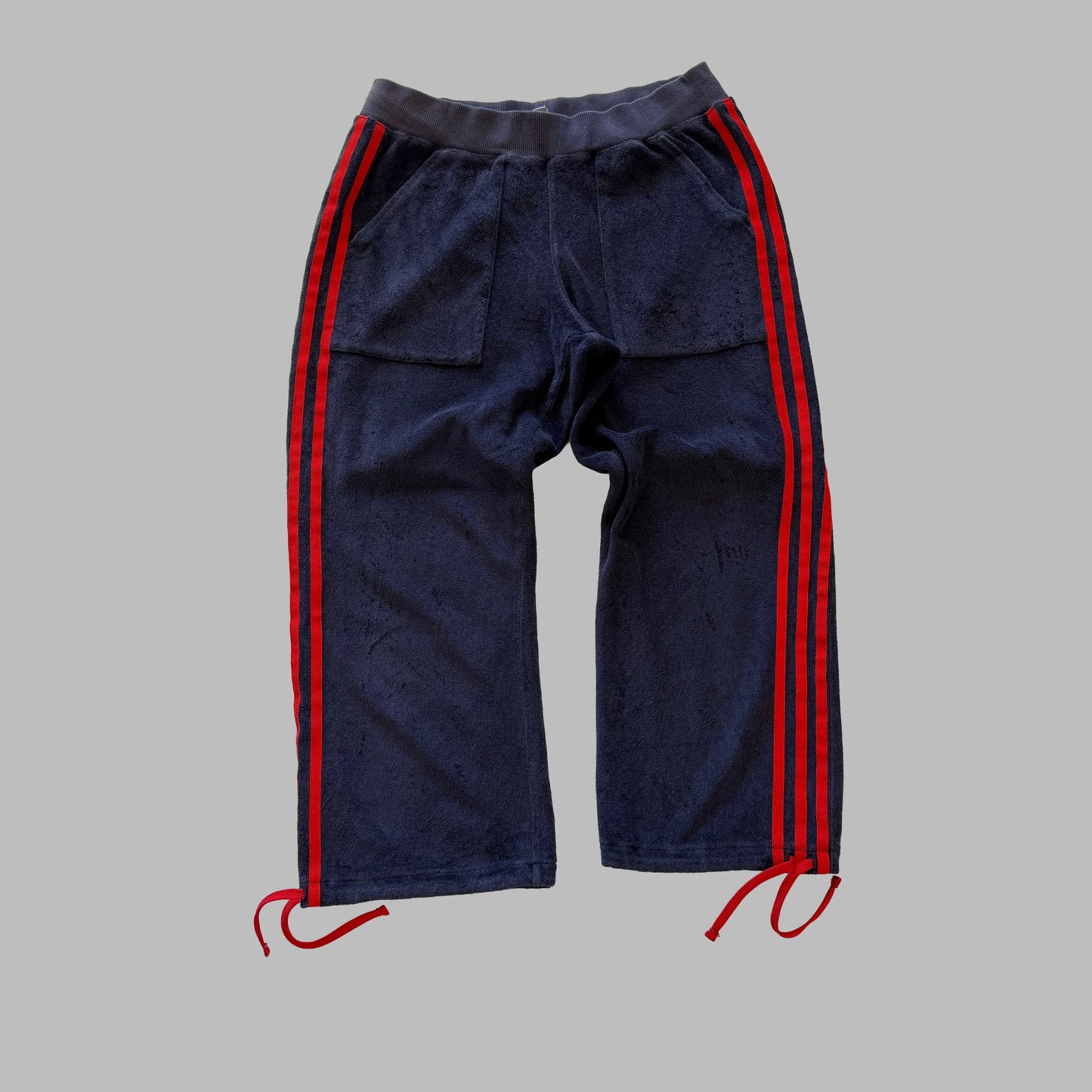 Y2K Adidas Three Stripe Towel Capris - S