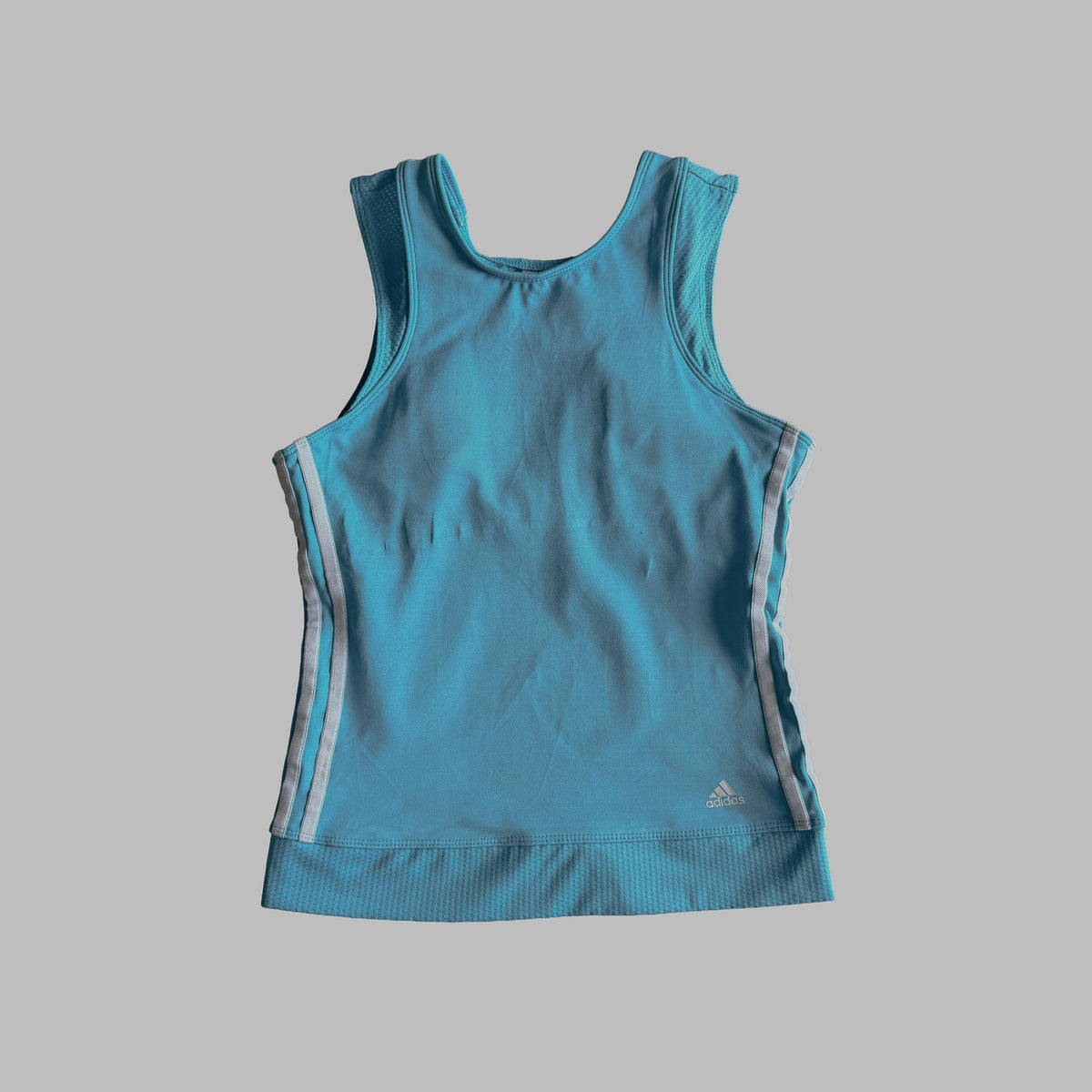 Y2K Adidas Three Stripe Synched Activewear Tank - S/M
