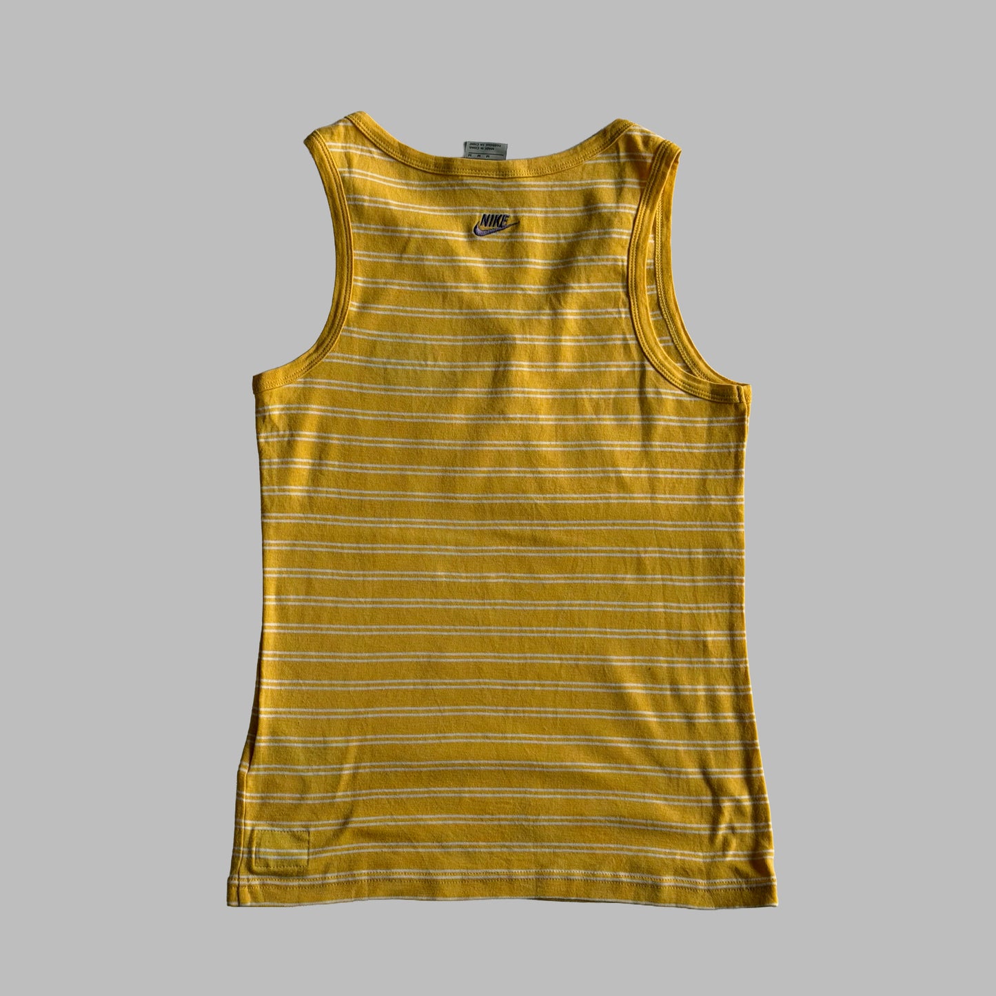 Y2K Nike Striped Low Cut Vest - M