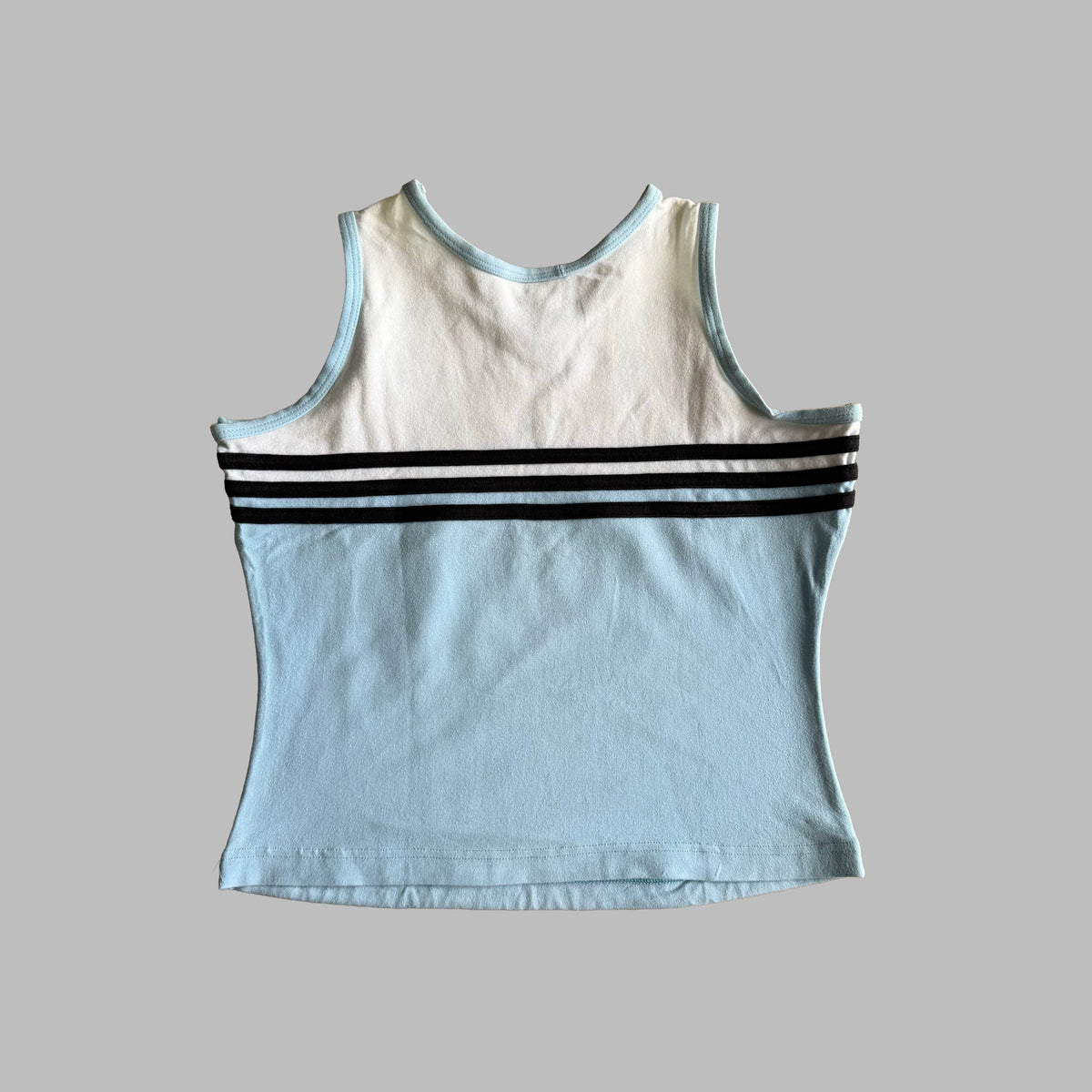 90s Adidas Three Stripe Panelled Tank - S