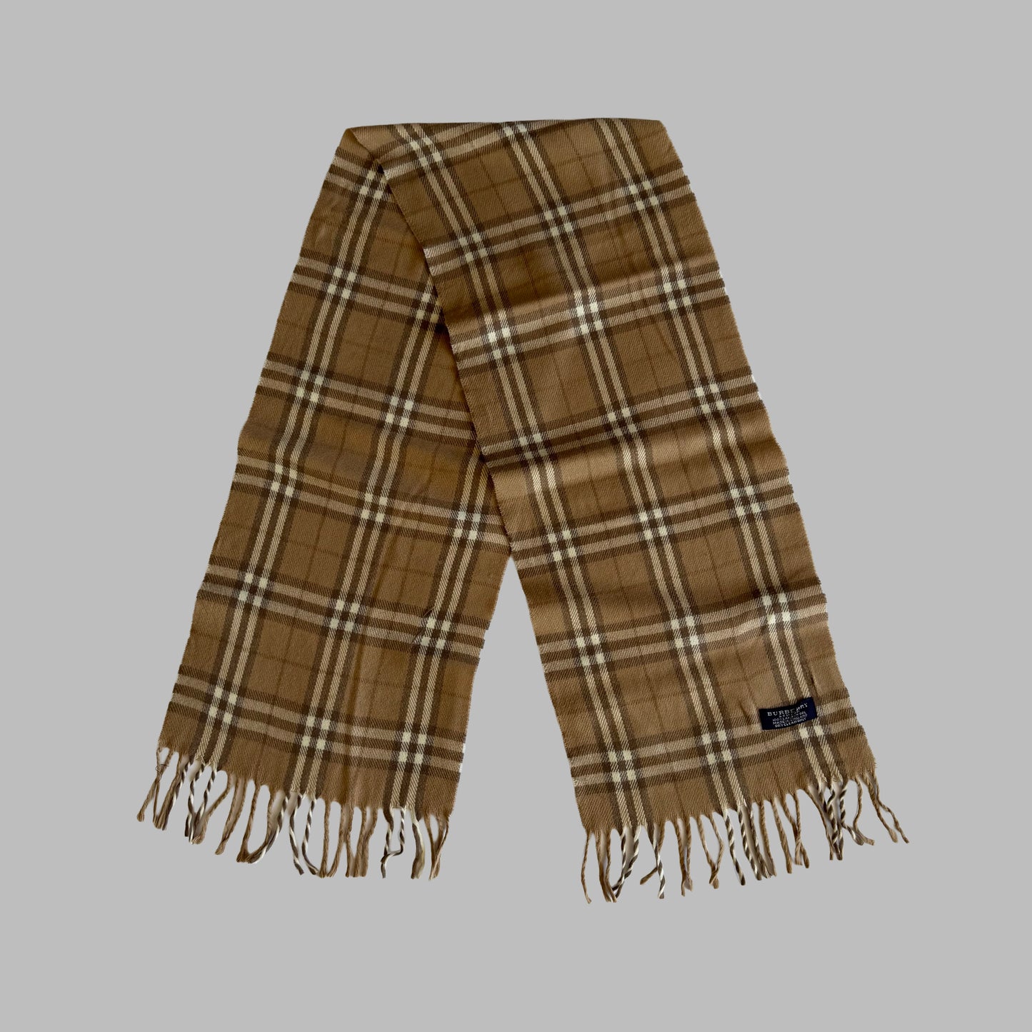 Y2k Burberry Lambswool Check Scarf