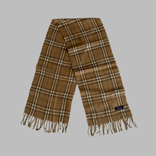 Y2k Burberry Lambswool Check Scarf