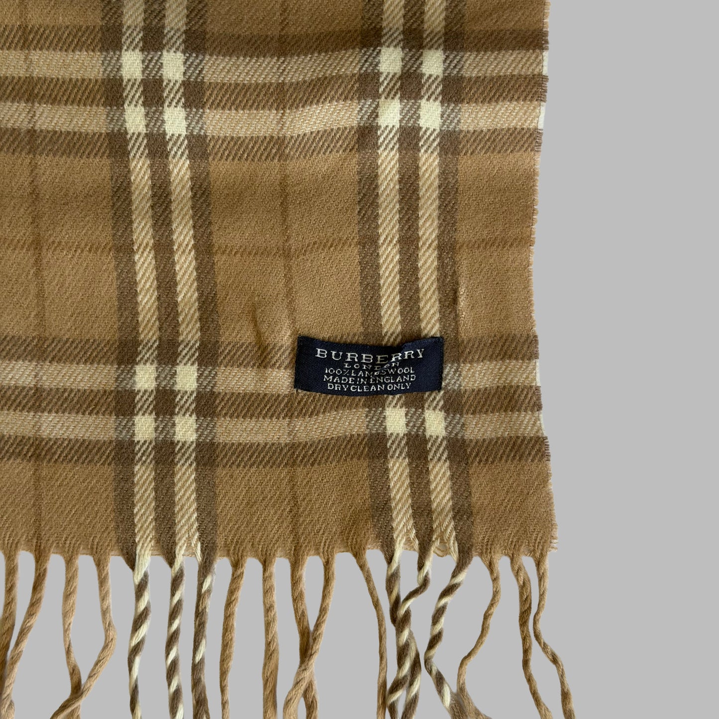 Y2k Burberry Lambswool Check Scarf