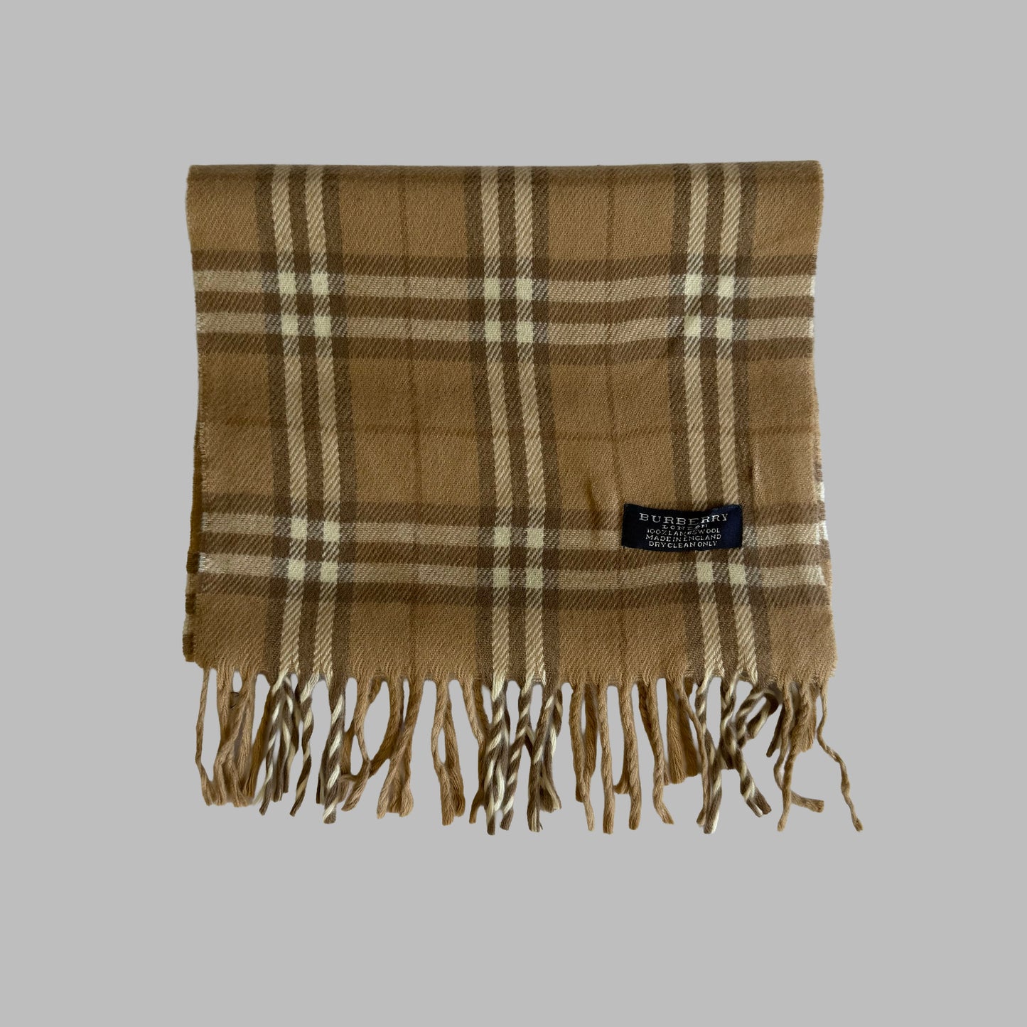 Y2k Burberry Lambswool Check Scarf