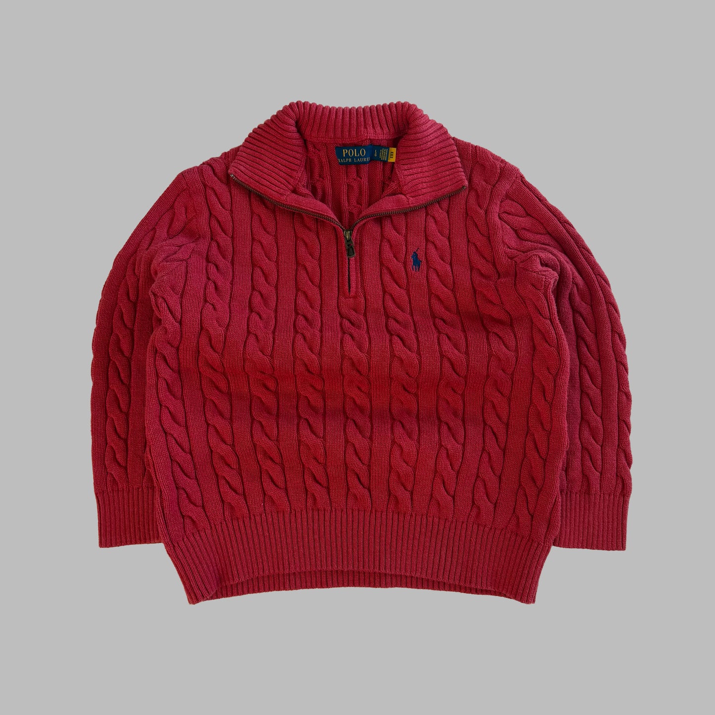 Polo Ralph Lauren Cable Knit Quarter Zip - L