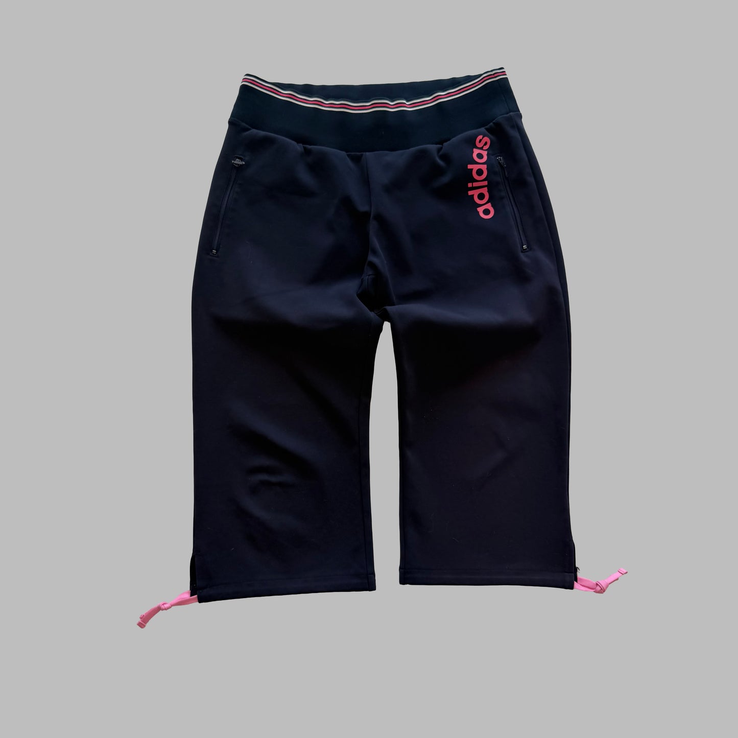 Y2K Adidas Wide Leg Capris - M