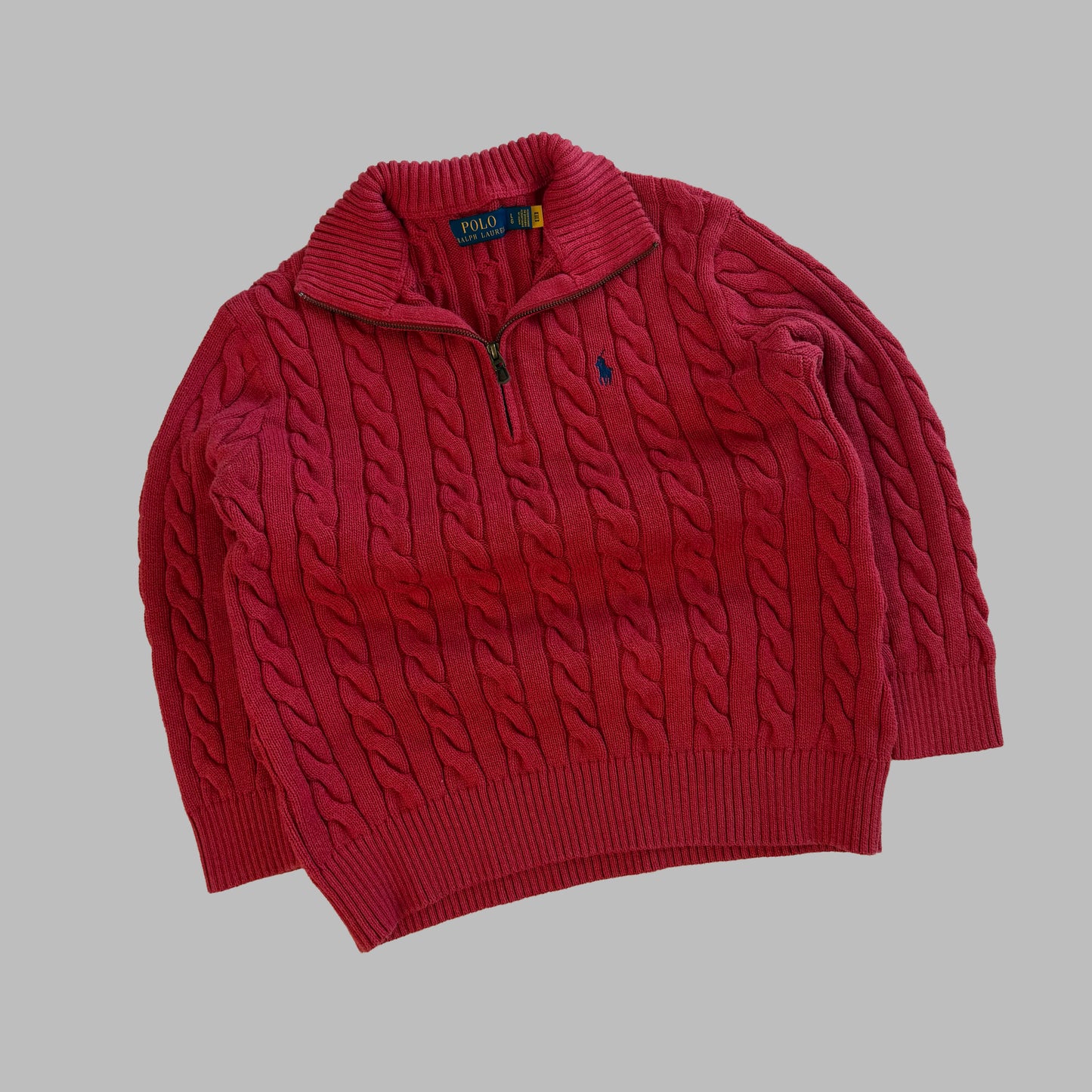 Polo Ralph Lauren Cable Knit Quarter Zip - L