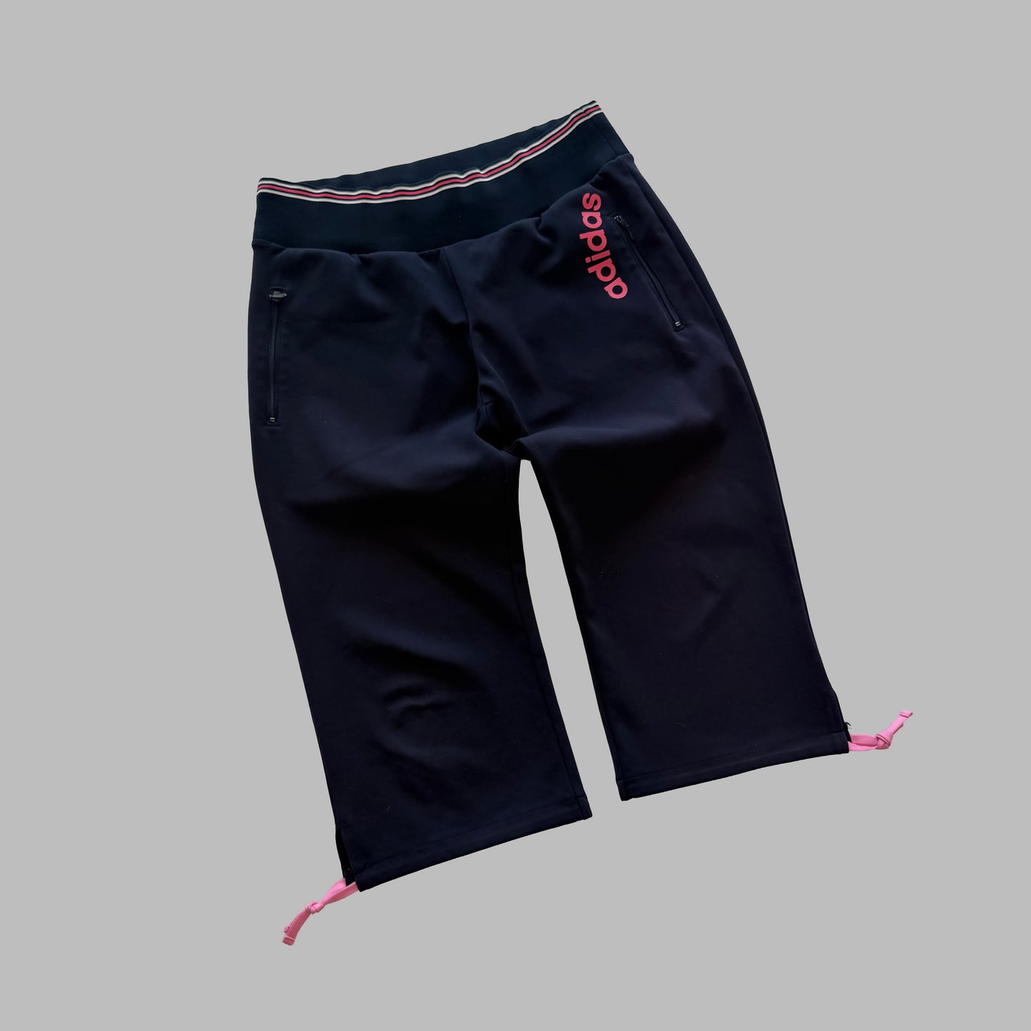 Y2K Adidas Wide Leg Capris - M