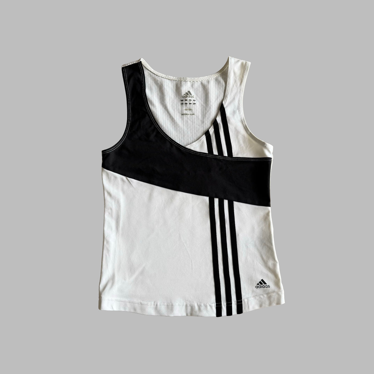 Y2K Adidas Panelled Activewear Tank - S