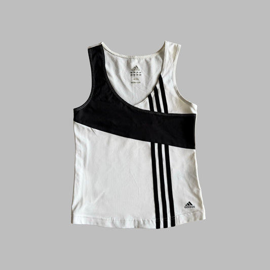 Y2K Adidas Panelled Activewear Tank - S