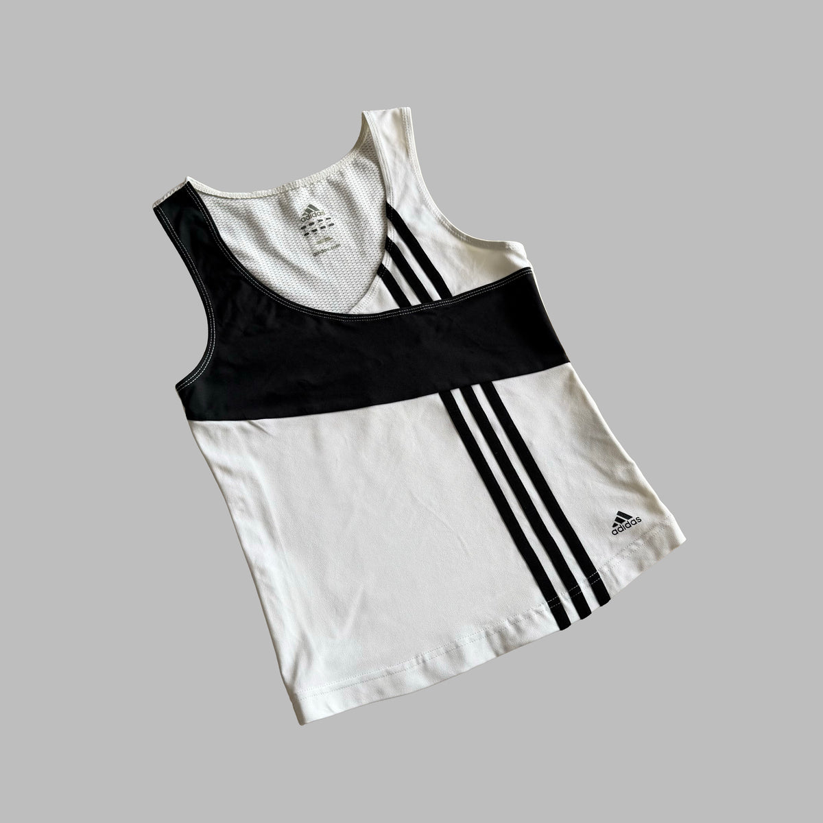 Y2K Adidas Panelled Activewear Tank - S