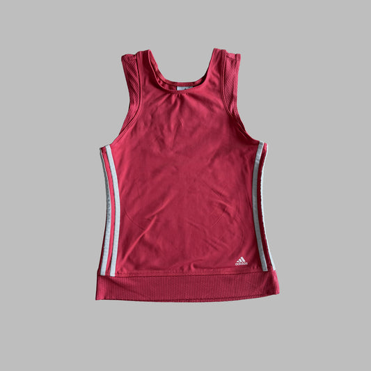 Y2K Adidas Three Stripe Activewear Tank - S/M