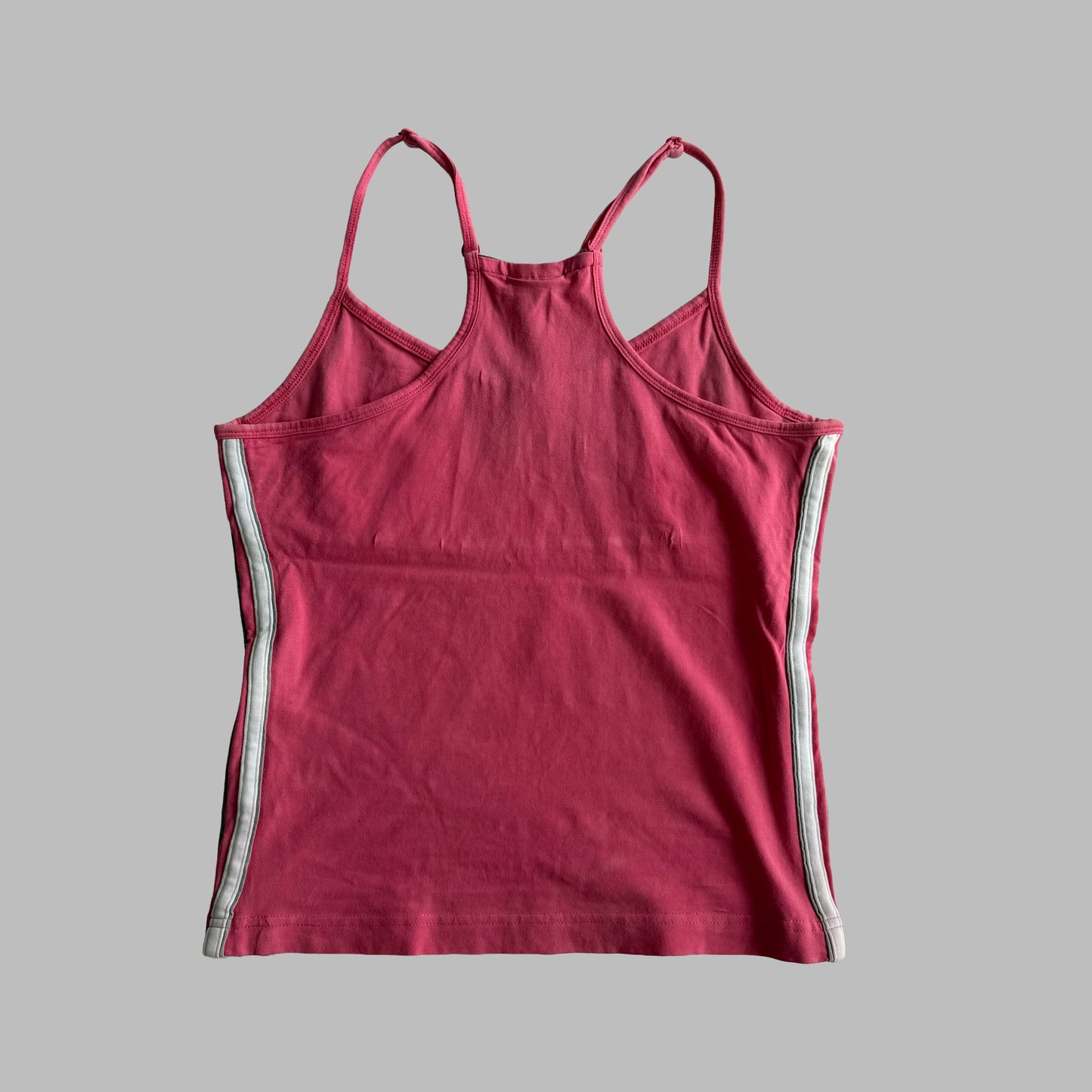 Y2K Adidas Three Stripe Activewear Racer Back Tank - M