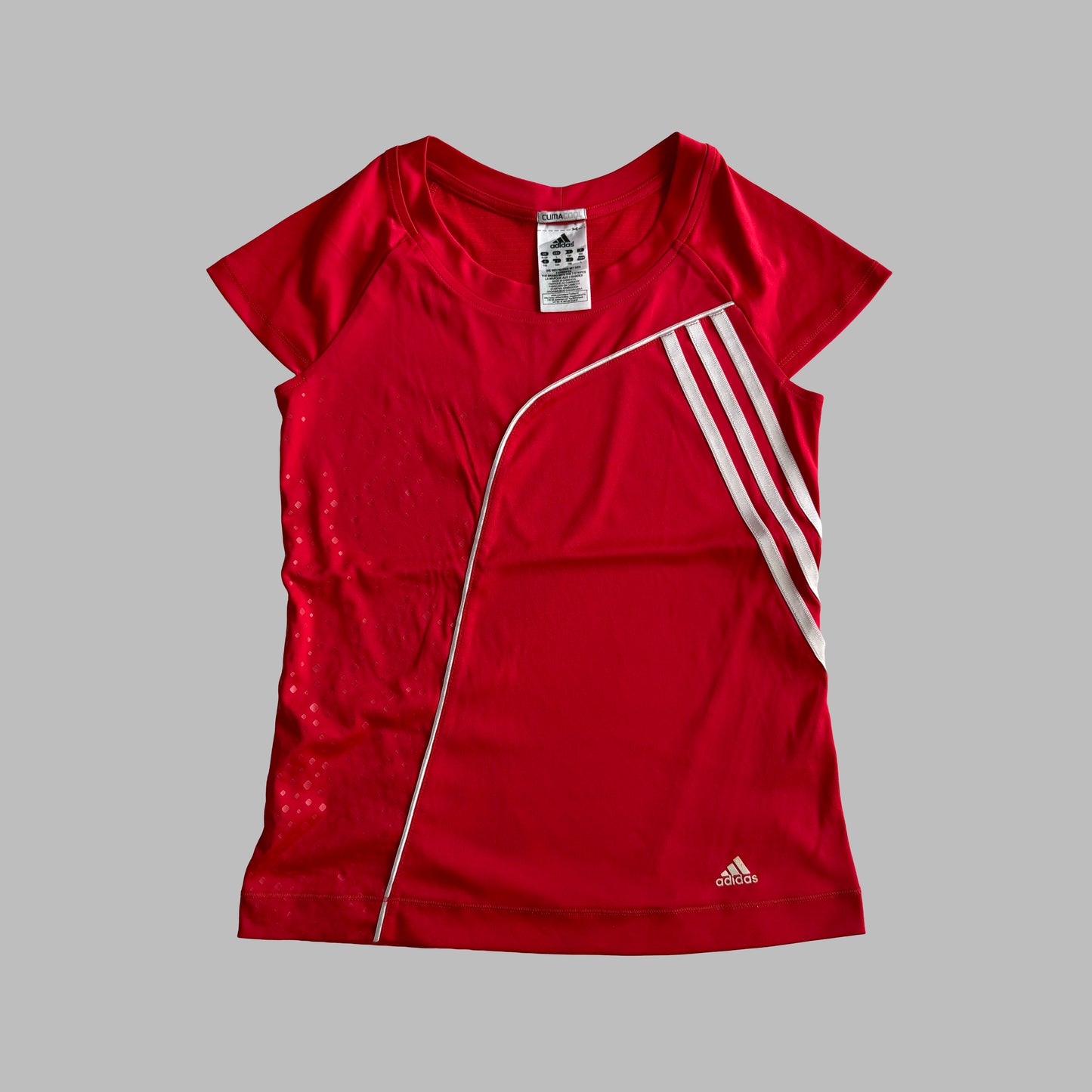 Y2K Adidas Three Stripe Activewear Top - S/M
