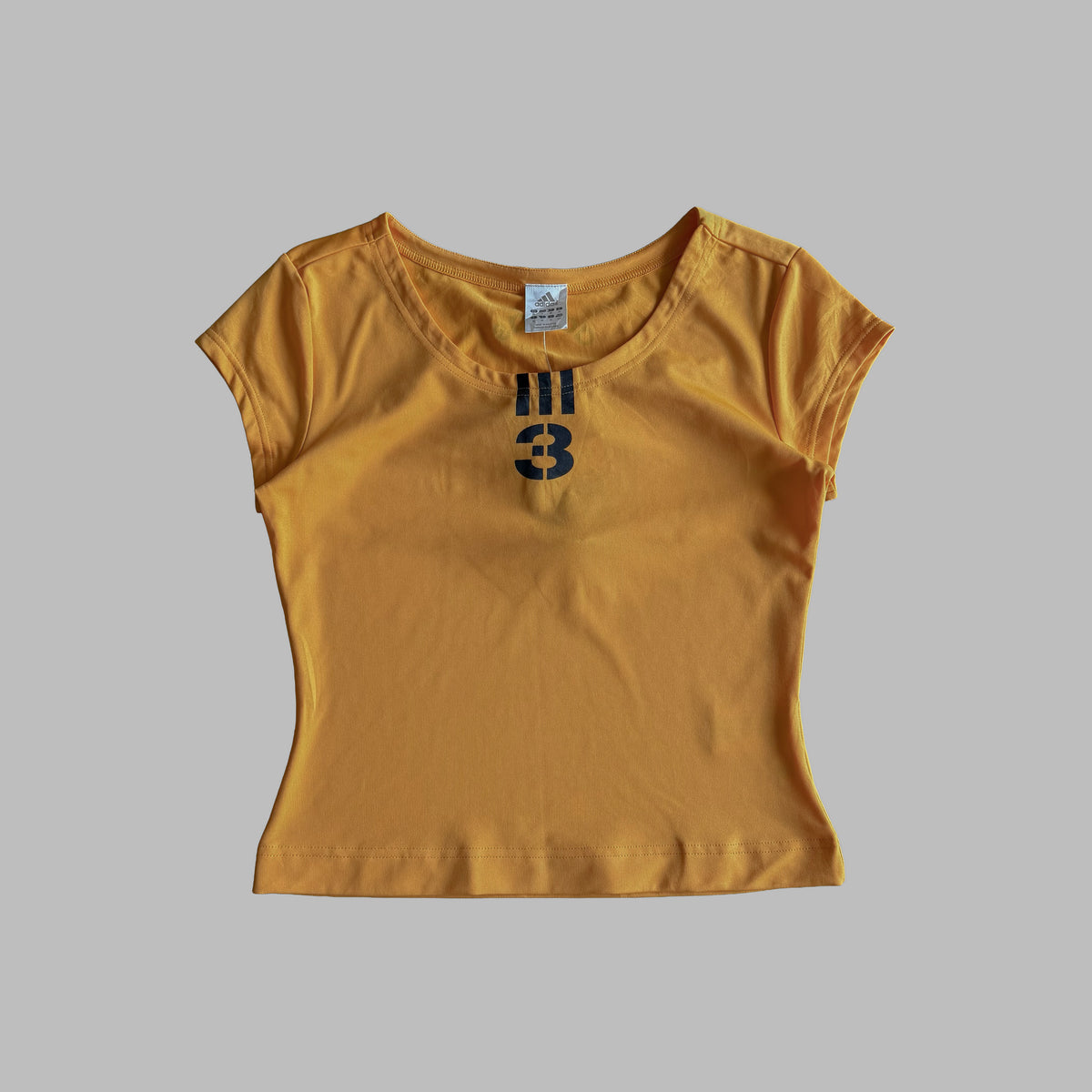 Y2K Dead Stock Adidas Three Stripe Fitted Activewear Tee - M