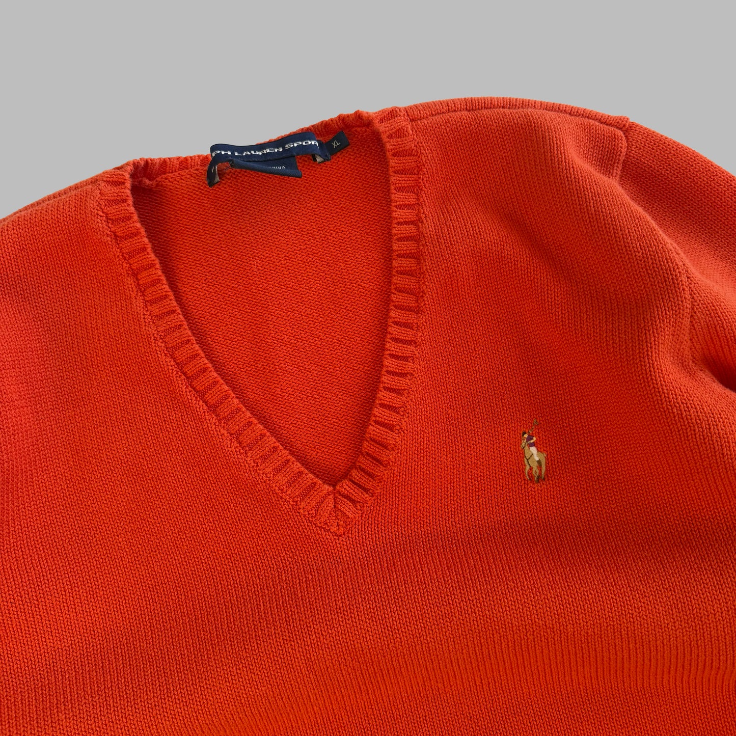 Y2K Polo Ralph Lauren V-neck Sweater - M