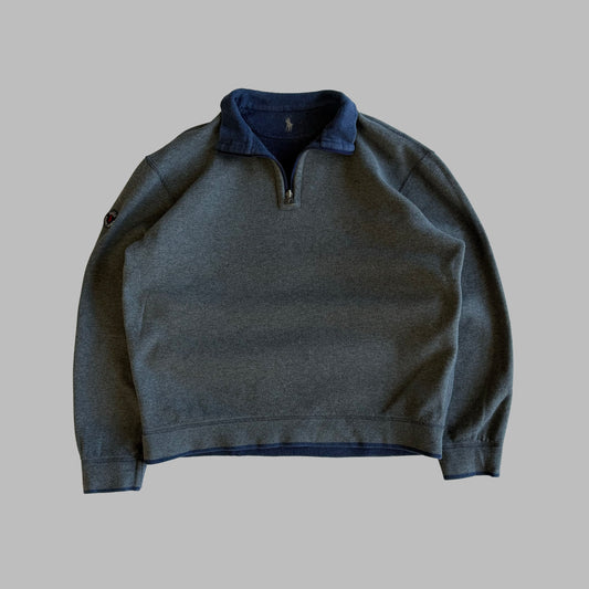 90s Reversible Ralph Lauren Quarter Zip - Large