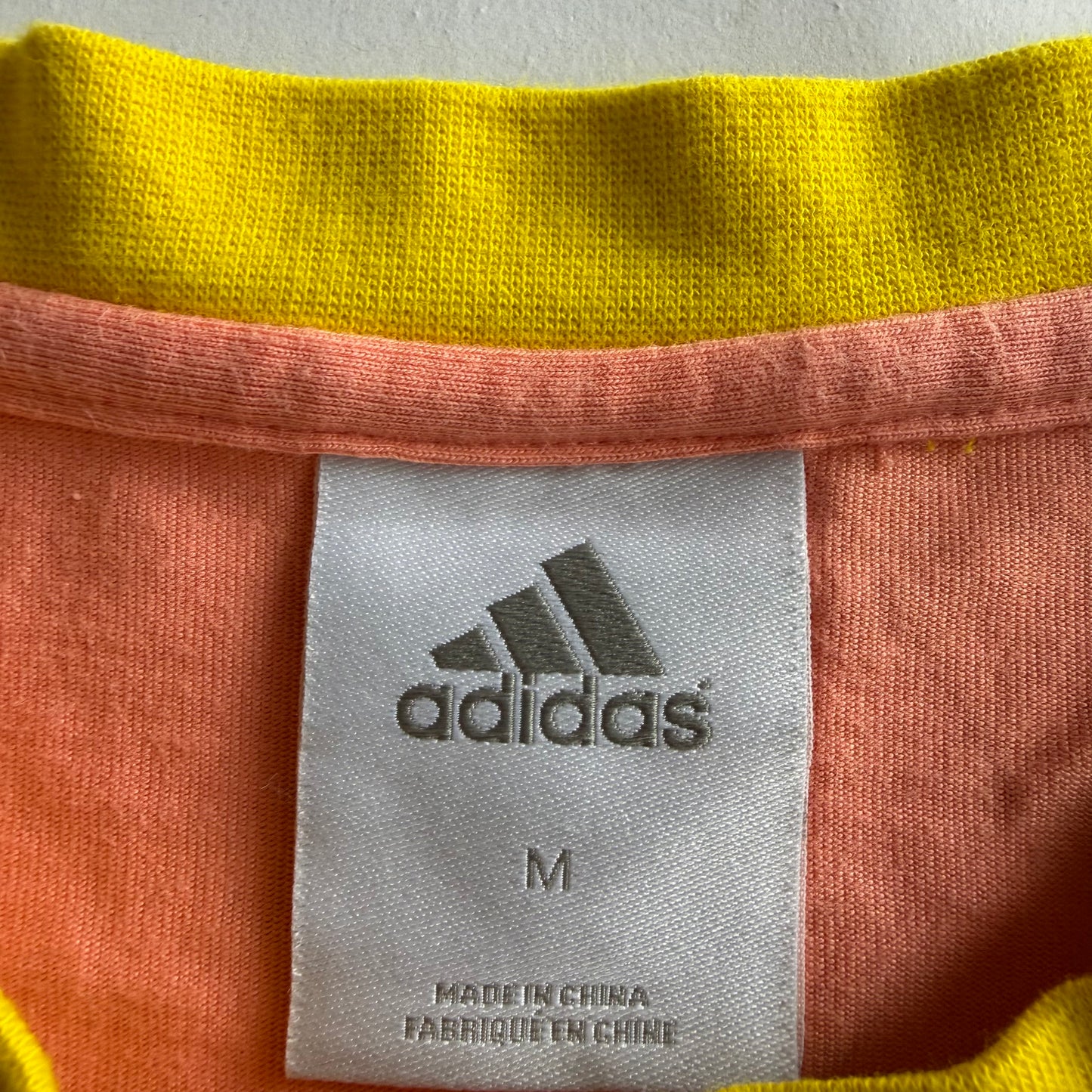 Y2K Adidas Spell Out Ringer Baby Tee - M