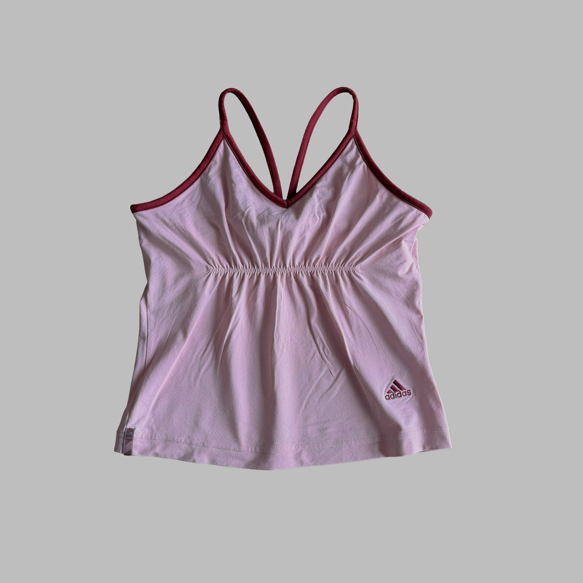 Y2K Adidas Ruched Front Activewear Top - S/M