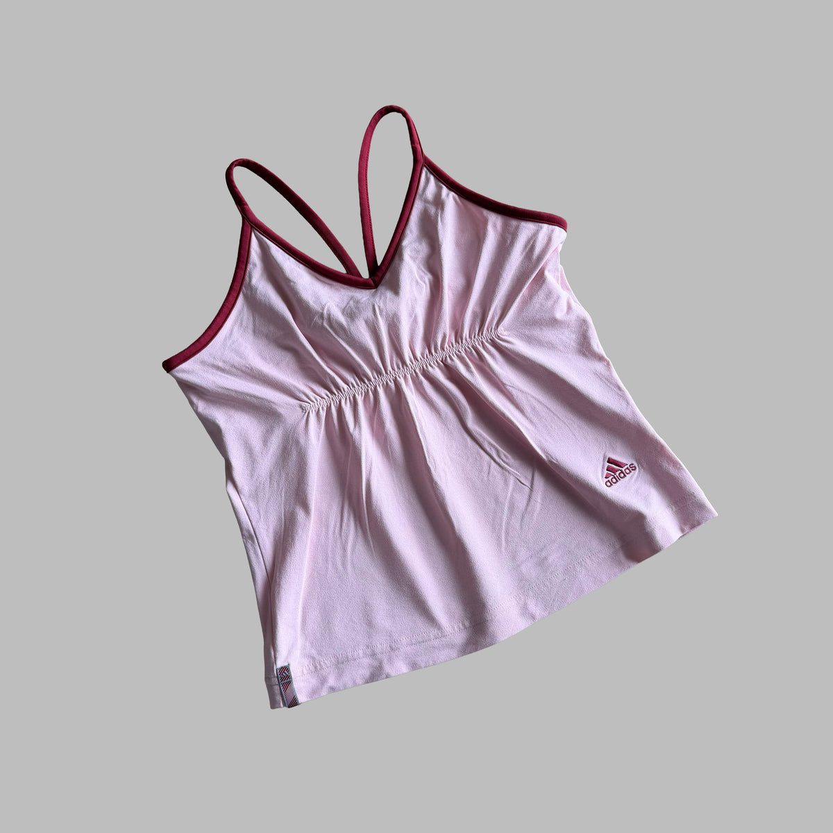 Y2K Adidas Ruched Front Activewear Top - S/M