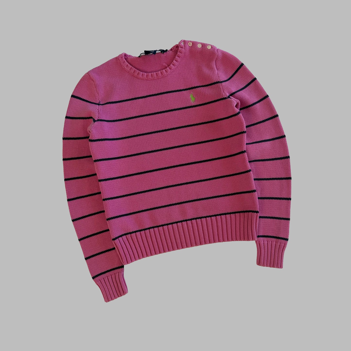 Y2K Polo Ralph Lauren Striped Heavy Knit - S