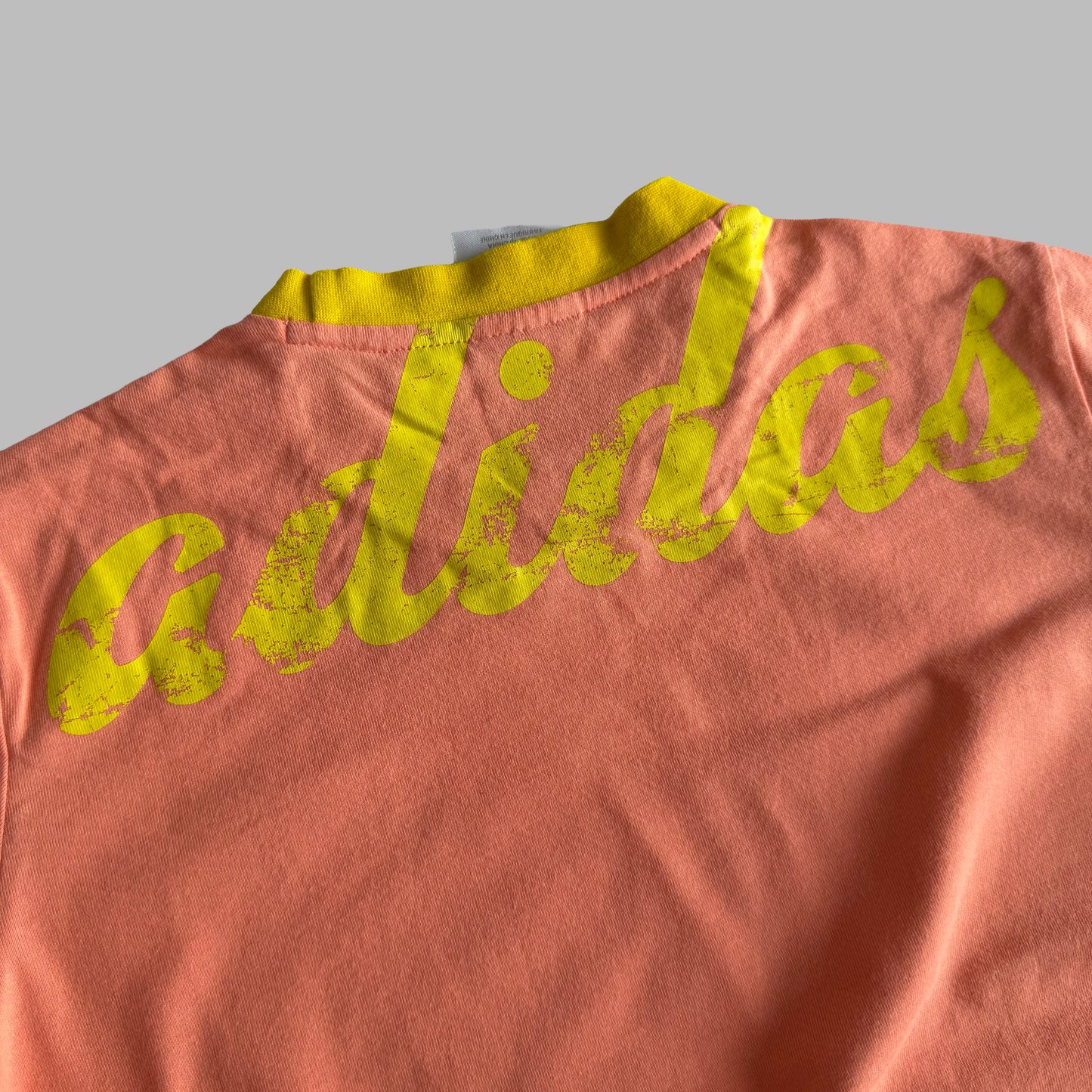 Y2K Adidas Spell Out Ringer Baby Tee - M