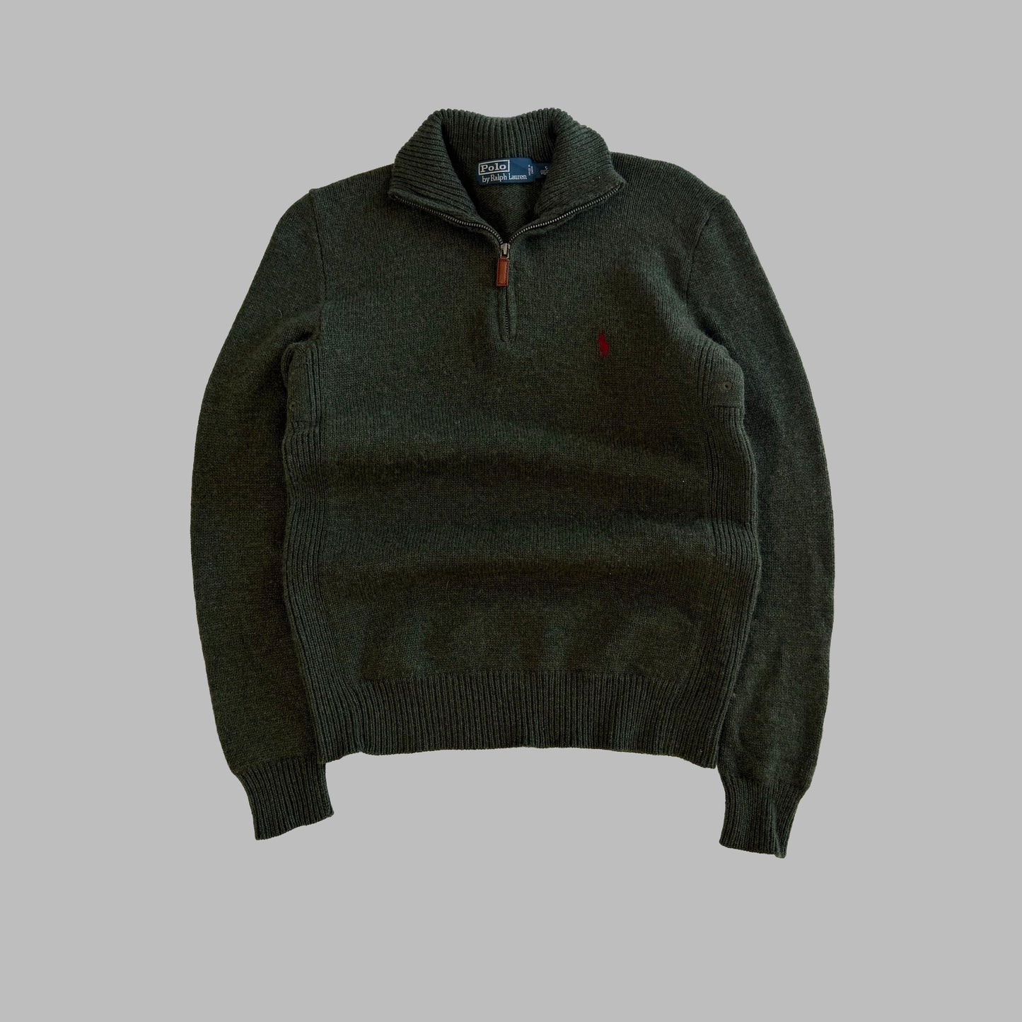 90s Polo Ralph Lauren Lambswool Quarter Zip - S