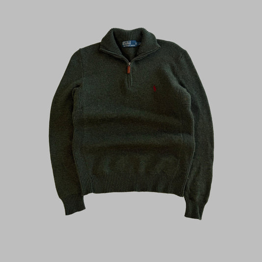 90s Polo Ralph Lauren Lambswool Quarter Zip - S