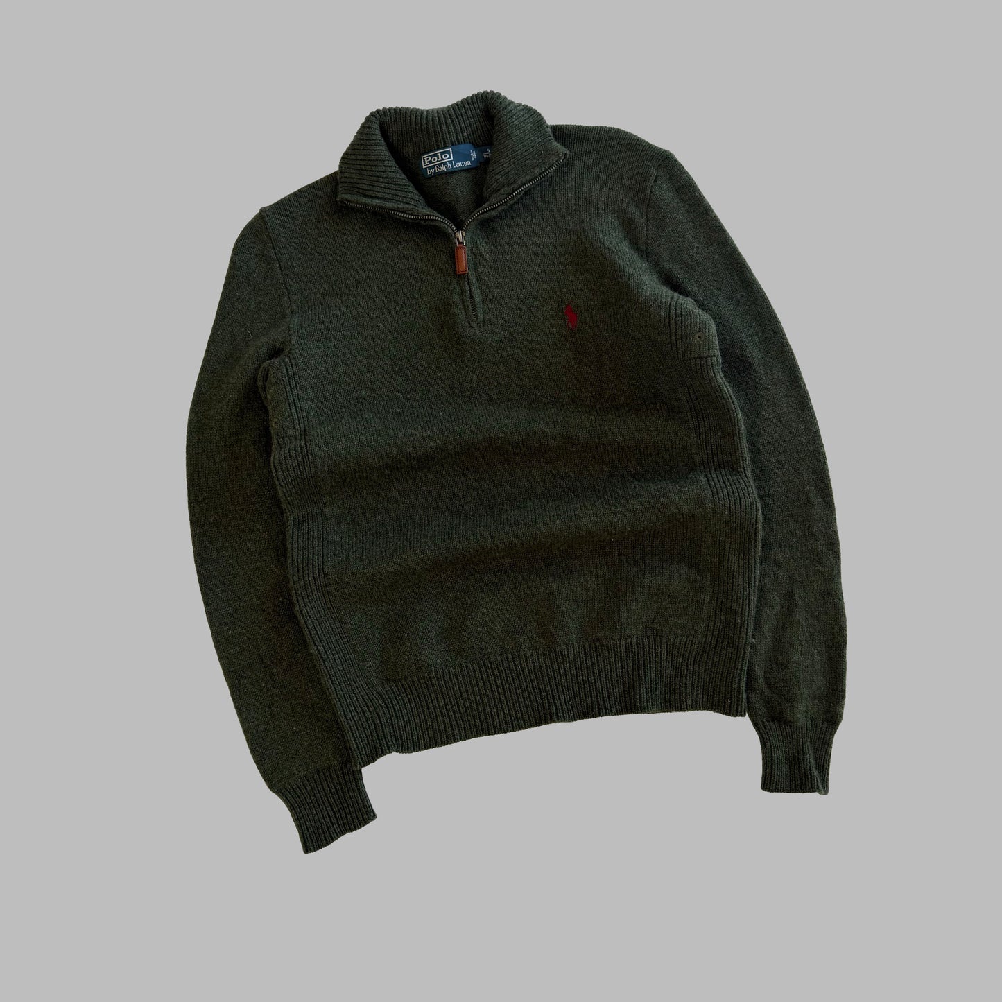 90s Polo Ralph Lauren Lambswool Quarter Zip - S