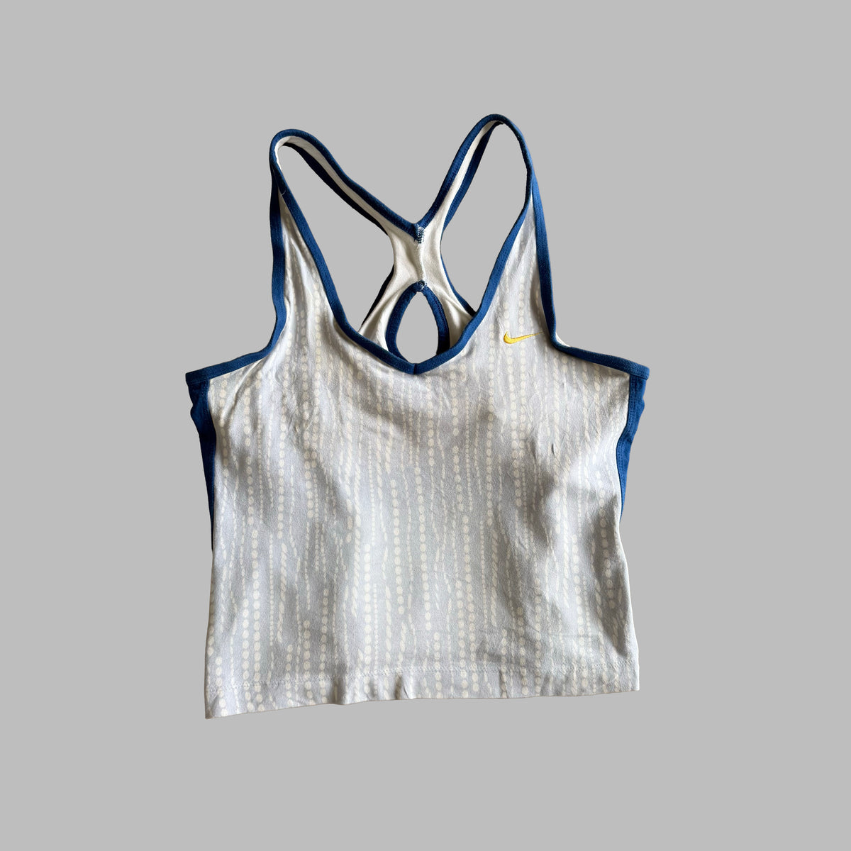 Y2K Nike Patterned Racerback Activewear Tank - L