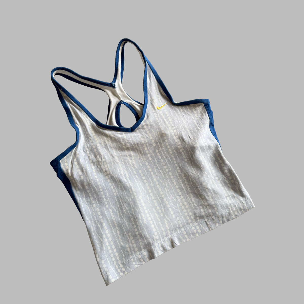 Y2K Nike Patterned Racerback Activewear Tank - L