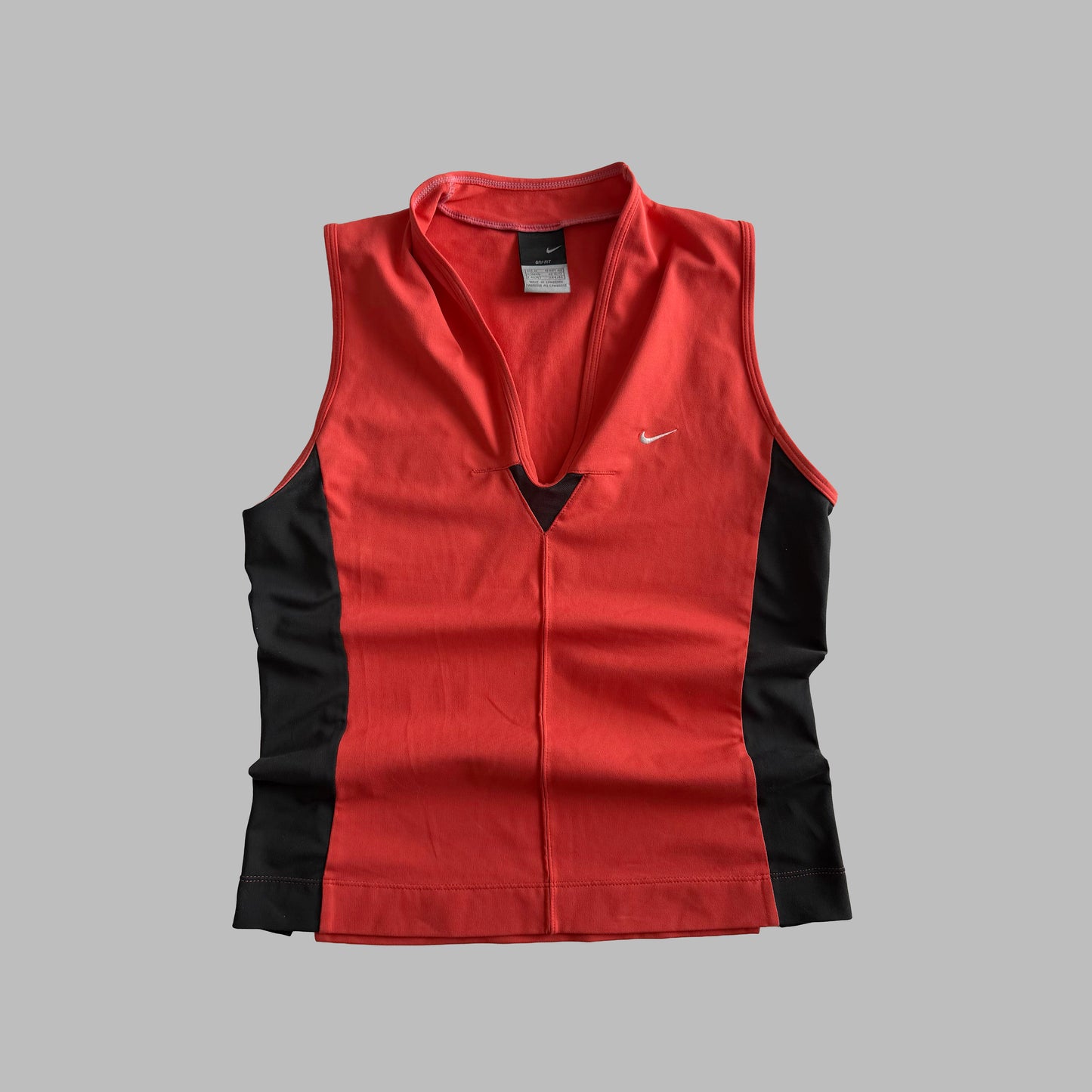 Y2K Nike Panelled Low Cut Activewear Tank - M