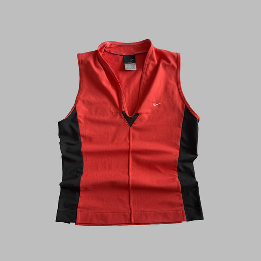 Y2K Nike Panelled Low Cut Activewear Tank - M
