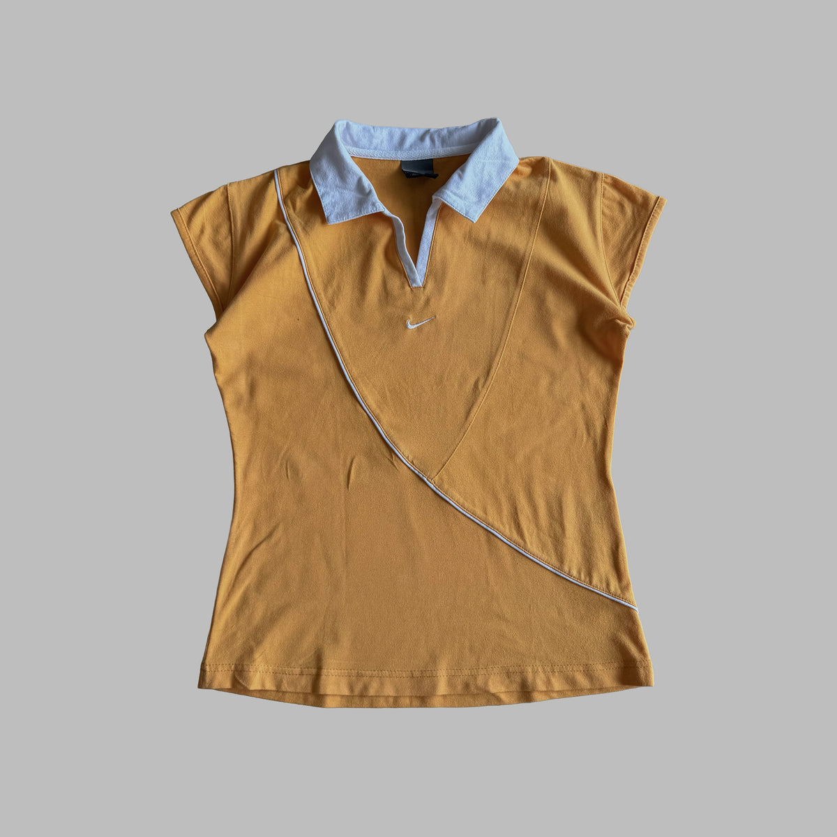Y2K Nike Centre Swoosh Polo Top - L