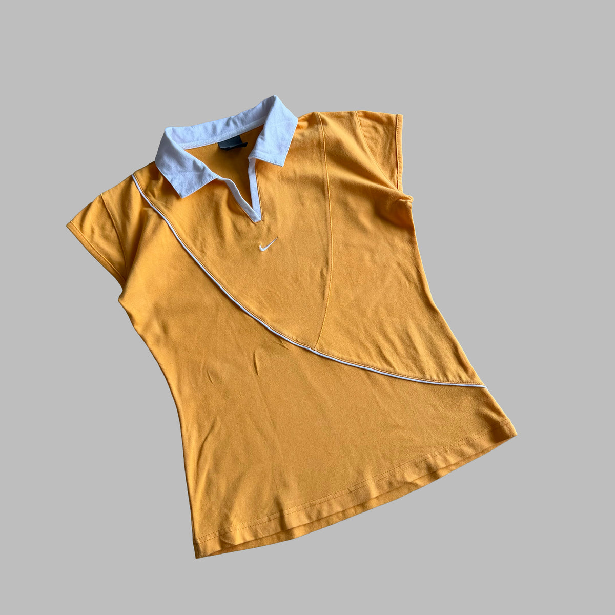 Y2K Nike Centre Swoosh Polo Top - L